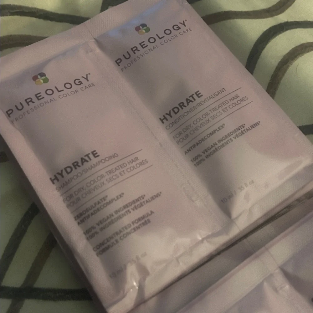 x10 Pureology Hydrate Shampoo & Conditioner Packets (10 sets) - Picture 3 of 11